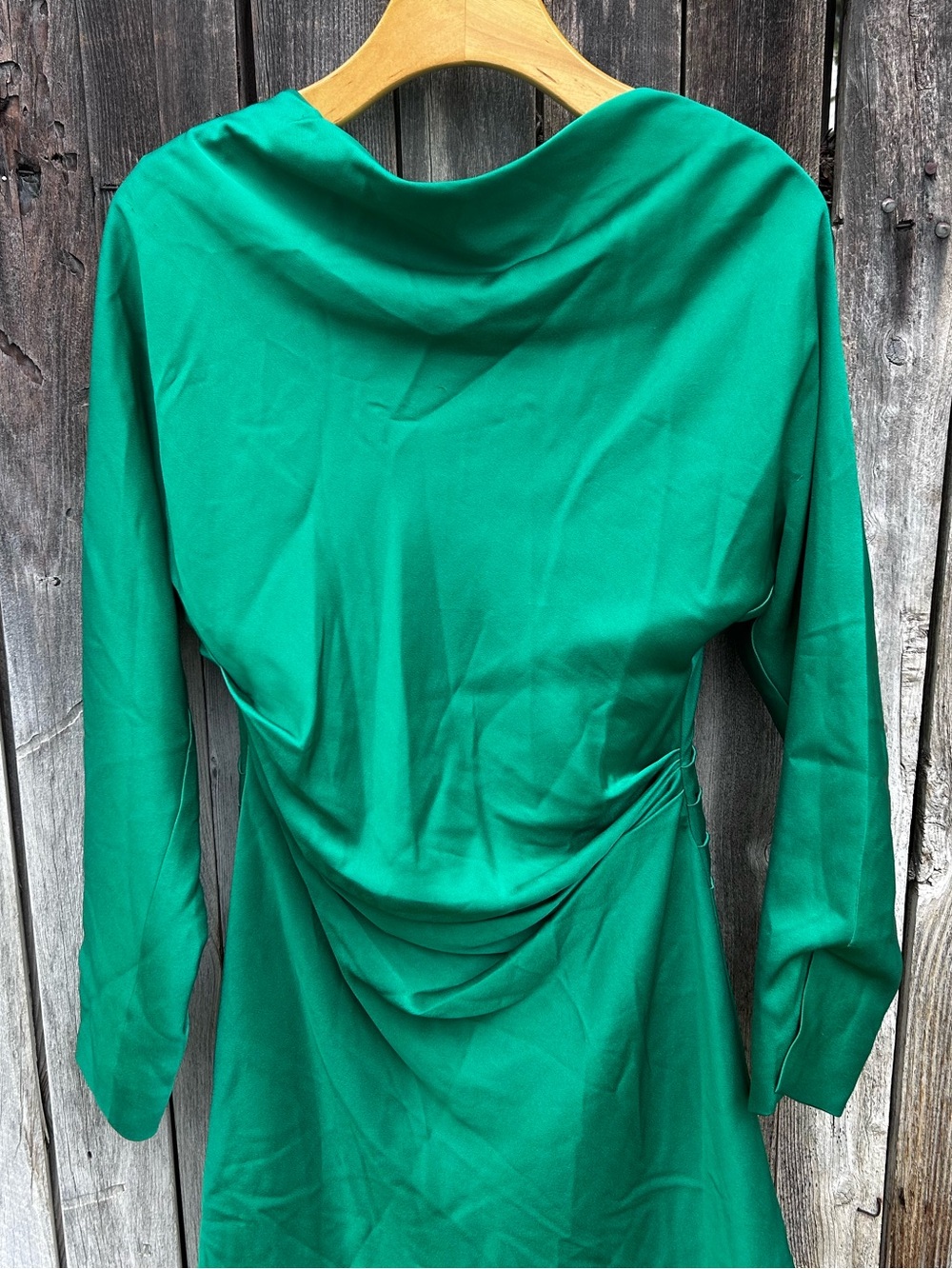 NWT Simkhai Harpor Satin Mini Dress Kelly Green 6 - Picture 3 of 16